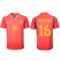 Spain Rodri Hernandez #16 Replica Home Shirt World Cup 2022 Short Sleeve